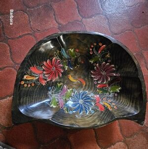 Vintage Mexican Handmade Wooden Batea or Bowl